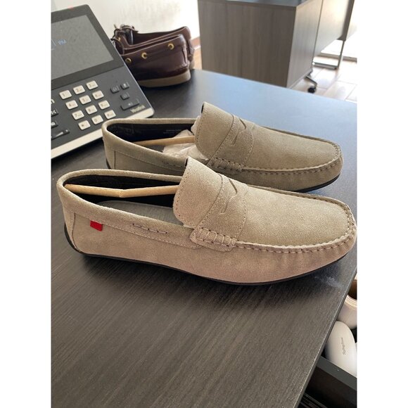 MARC JOSEPH NEW YORK Mens Moc Toe Nebraska Loafer Light Beige Size 8 Defected - Picture 2 of 7